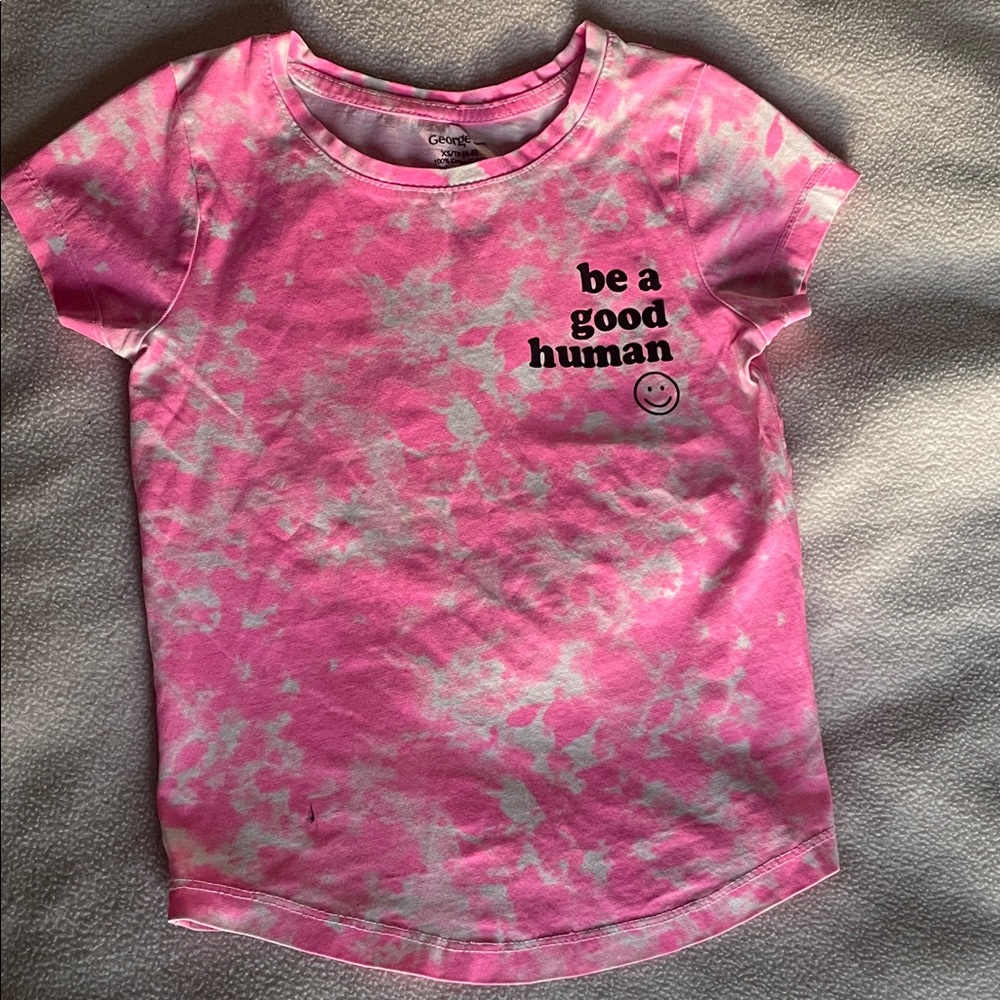 Anti-Bullying T-Shirt with Pink Tye Die Background